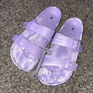 Women Purple Tie-Dye Slide Sandals from Target Size  11